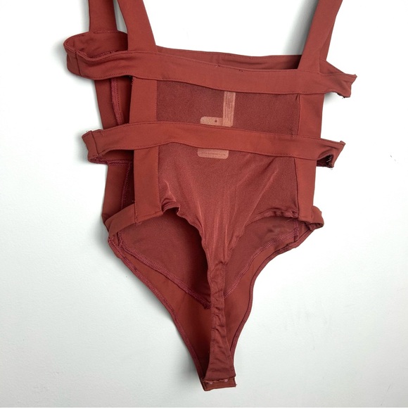 Free people intimately mesh strappy bodysuit size M in brown NWT - Picture 4 of 11